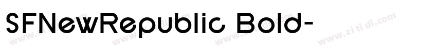 SFNewRepublic Bold字体转换